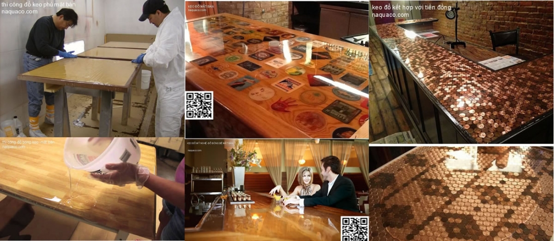 Keo Epoxy đổ mặt bàn